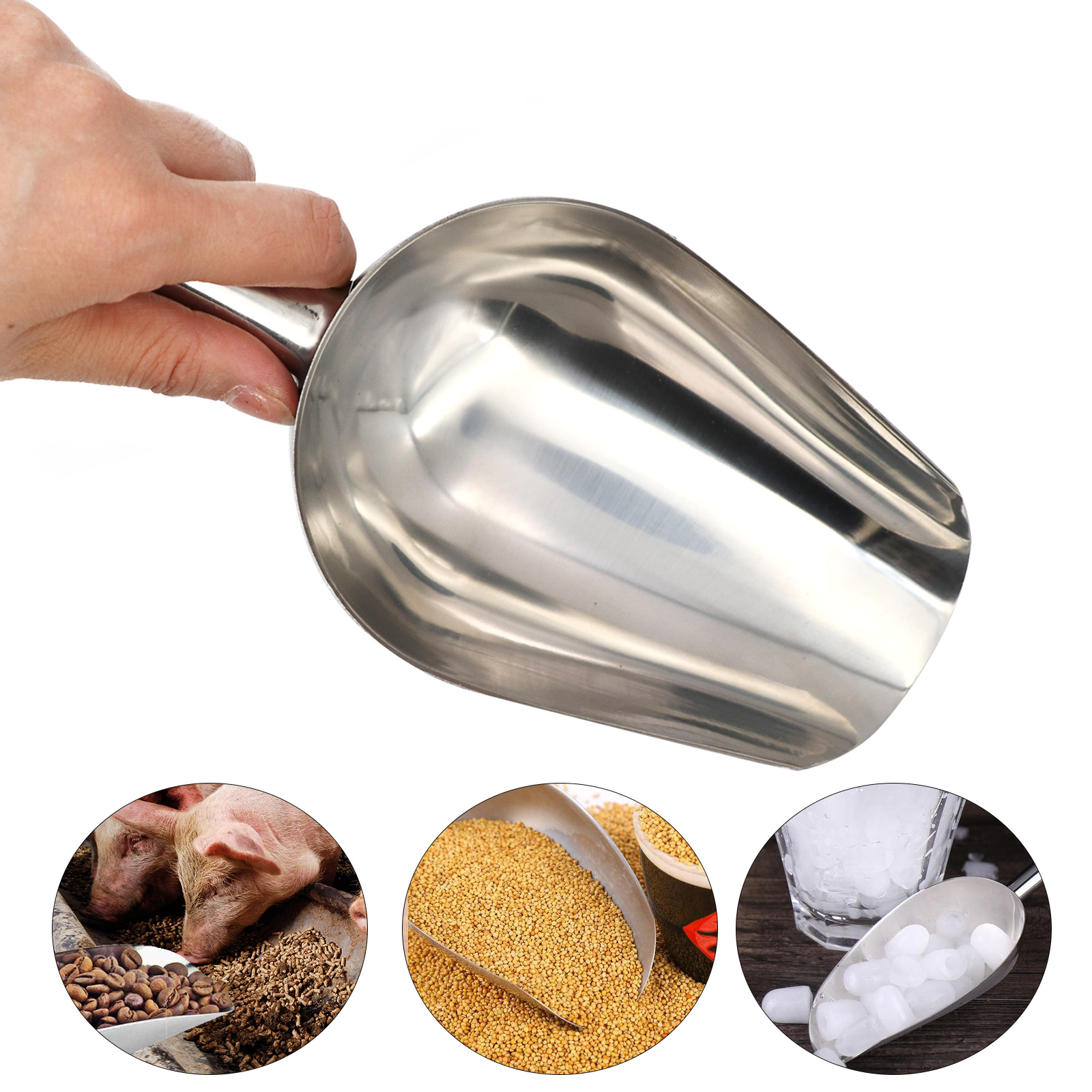 Pet Supplies Dog Food - Evcil hayvan maması küreği paslanmaz çelik